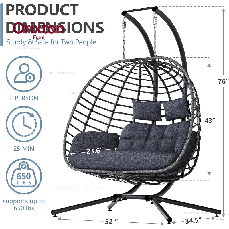 Double Egg Swing Chair with St - Hanging Egg Chair ulasan dan harga
