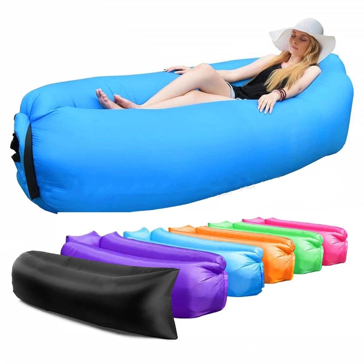 1Pcs Portable Inflatable Recli - Outdoor Daybed Sofa ulasan dan harga