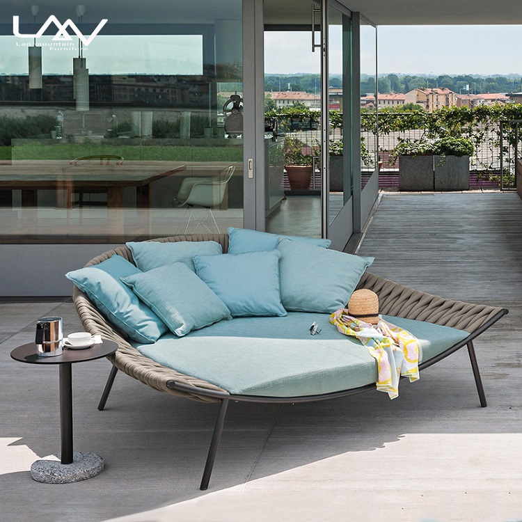 Modern Outdoor Garden Weave Ro - Outdoor Daybed Sofa ulasan dan harga