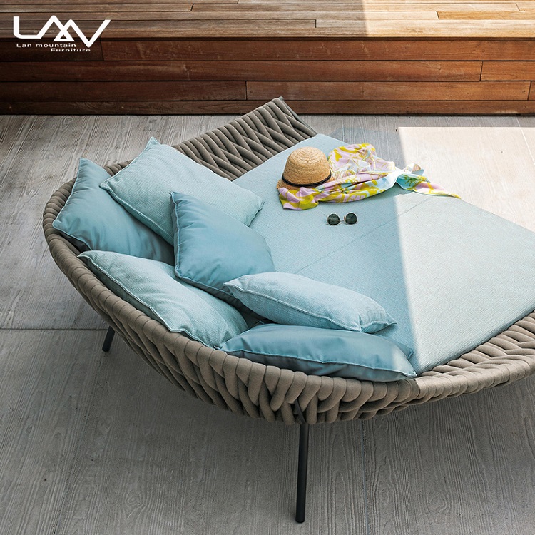 Modern Outdoor Garden Weave Ro - Outdoor Daybed Sofa ulasan dan harga