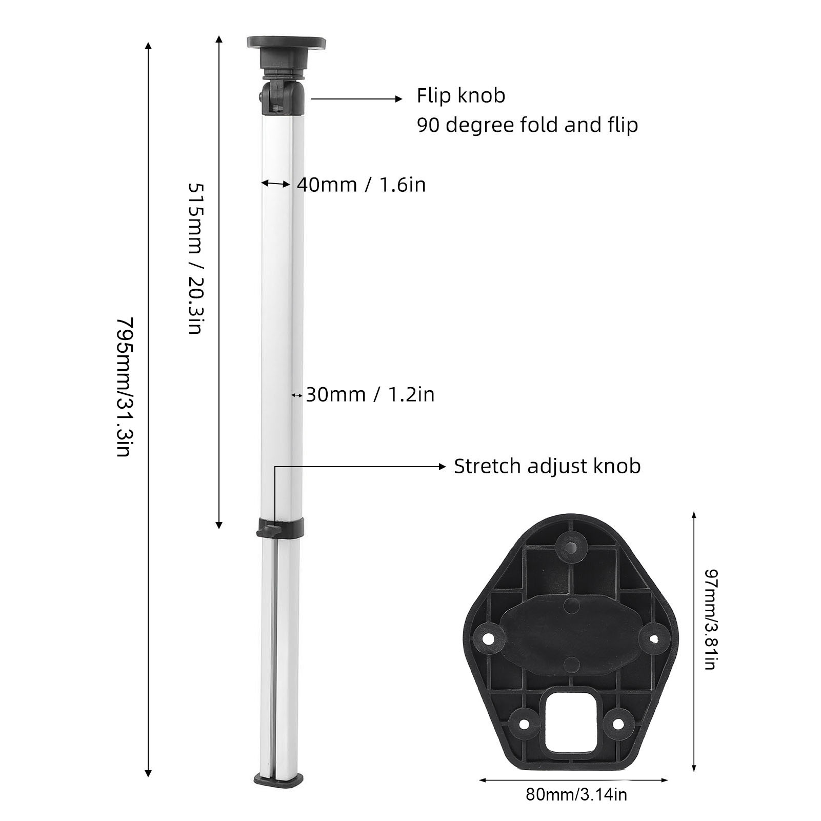 RV Telescopic Folding Table Le - Outdoor Furniture Legs ulasan dan harga
