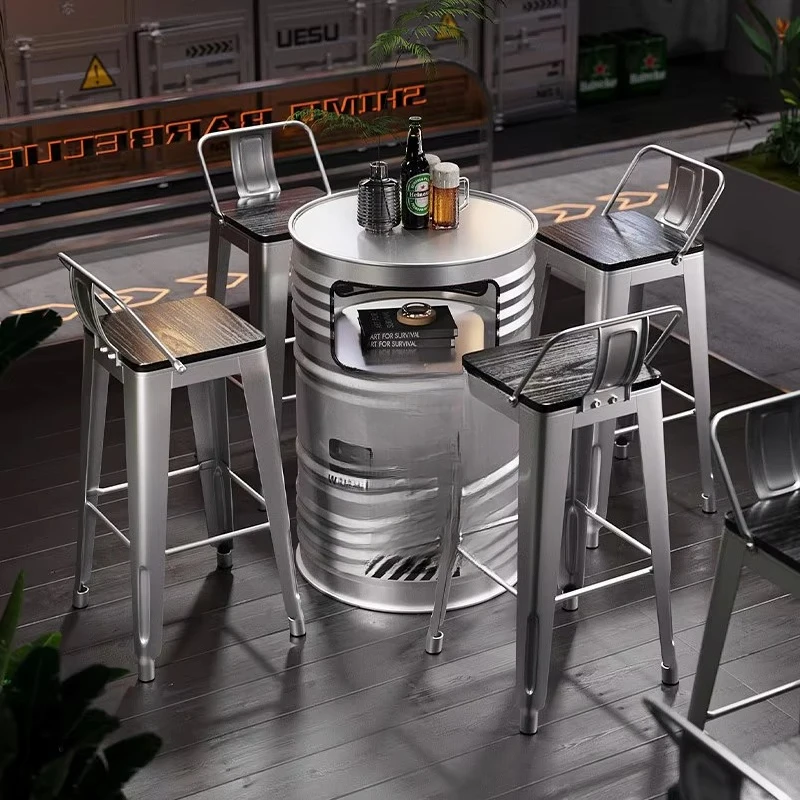 Industrial style oil drum bar  - Outdoor Furniture Oil ulasan dan harga