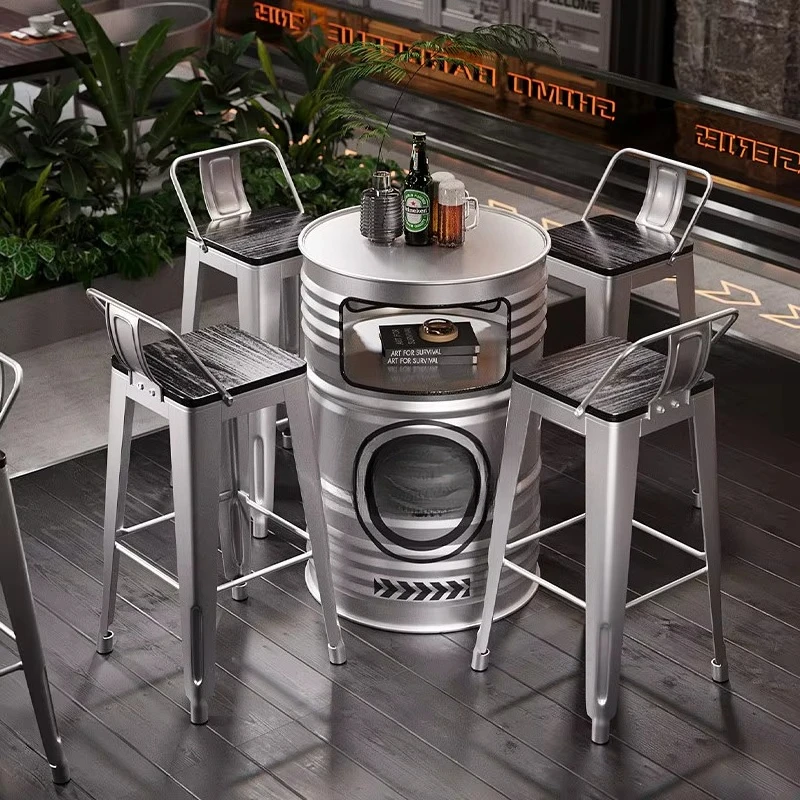 Industrial style oil drum bar  - Outdoor Furniture Oil ulasan dan harga