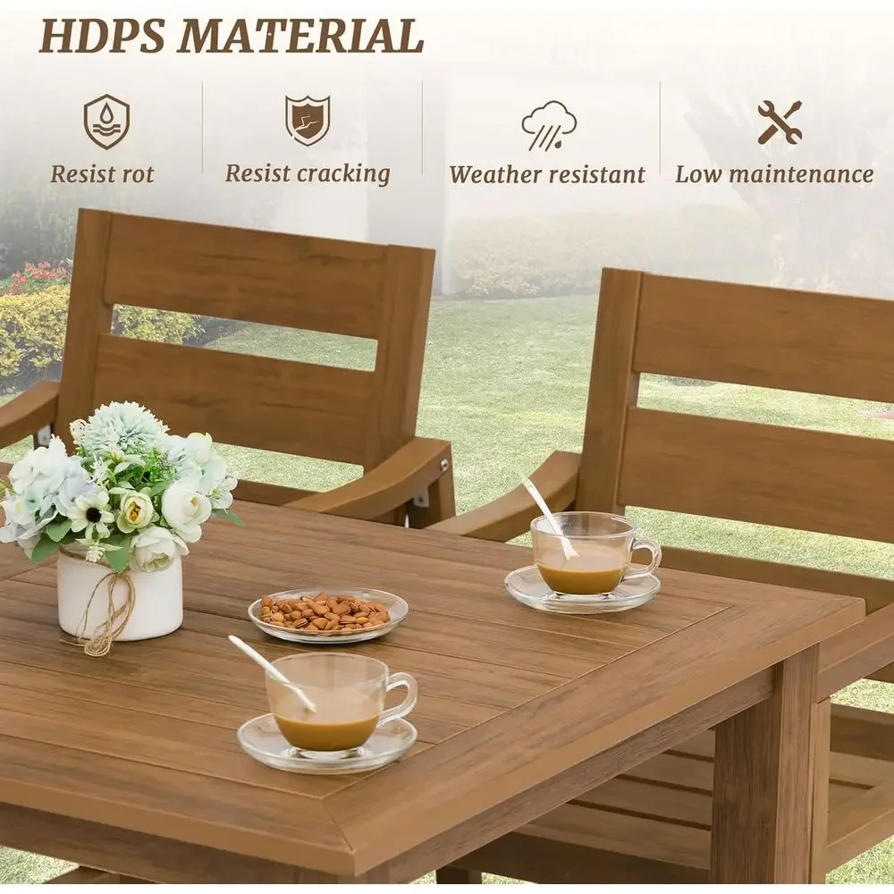 5-Piece Outdoor Dining Set, Pa - Outdoor Furniture Oil Teak ulasan dan harga