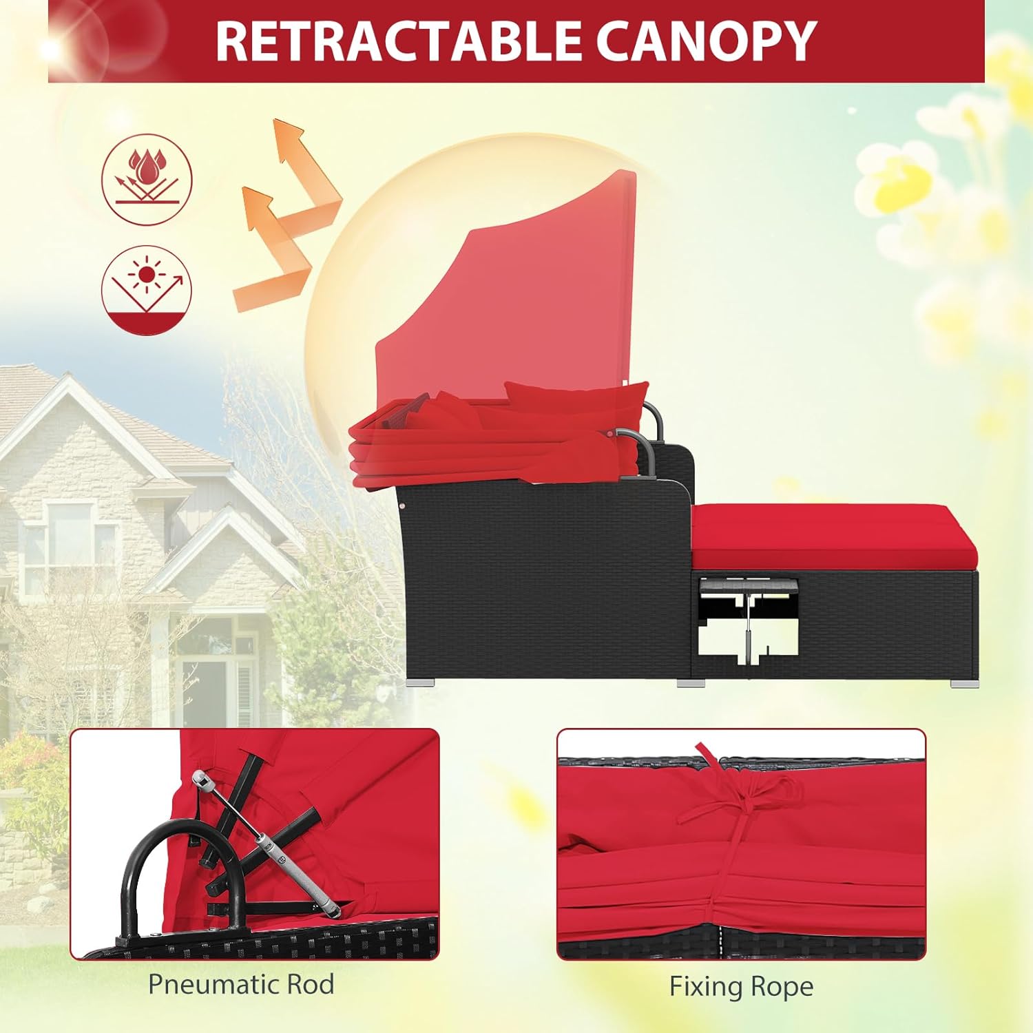 2 Person Rattan Outdoor Daybed - Outdoor Daybed Sofa ulasan dan harga