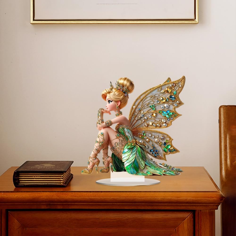 Mini Table Flower Fairy Statue - Outdoor Furniture Material ulasan dan harga