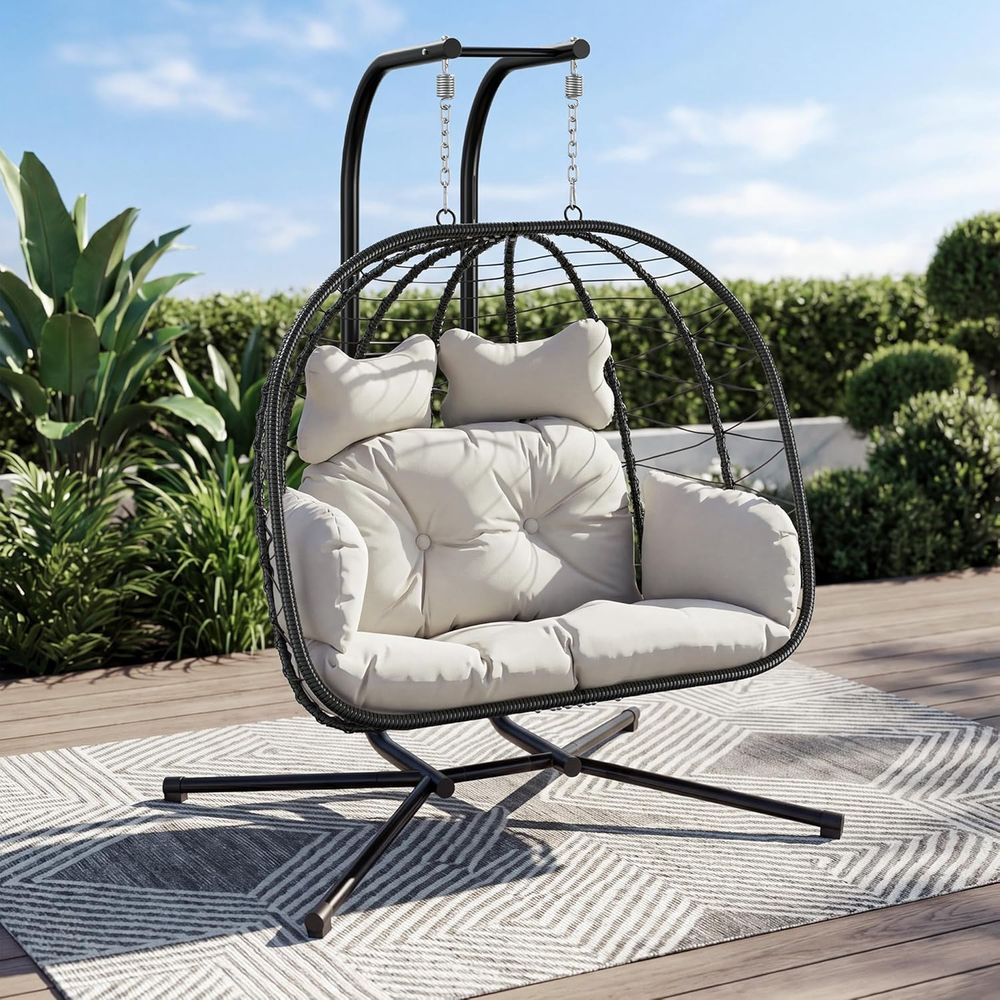 Double Hanging Egg Chair with  - Hanging Egg Chair ulasan dan harga