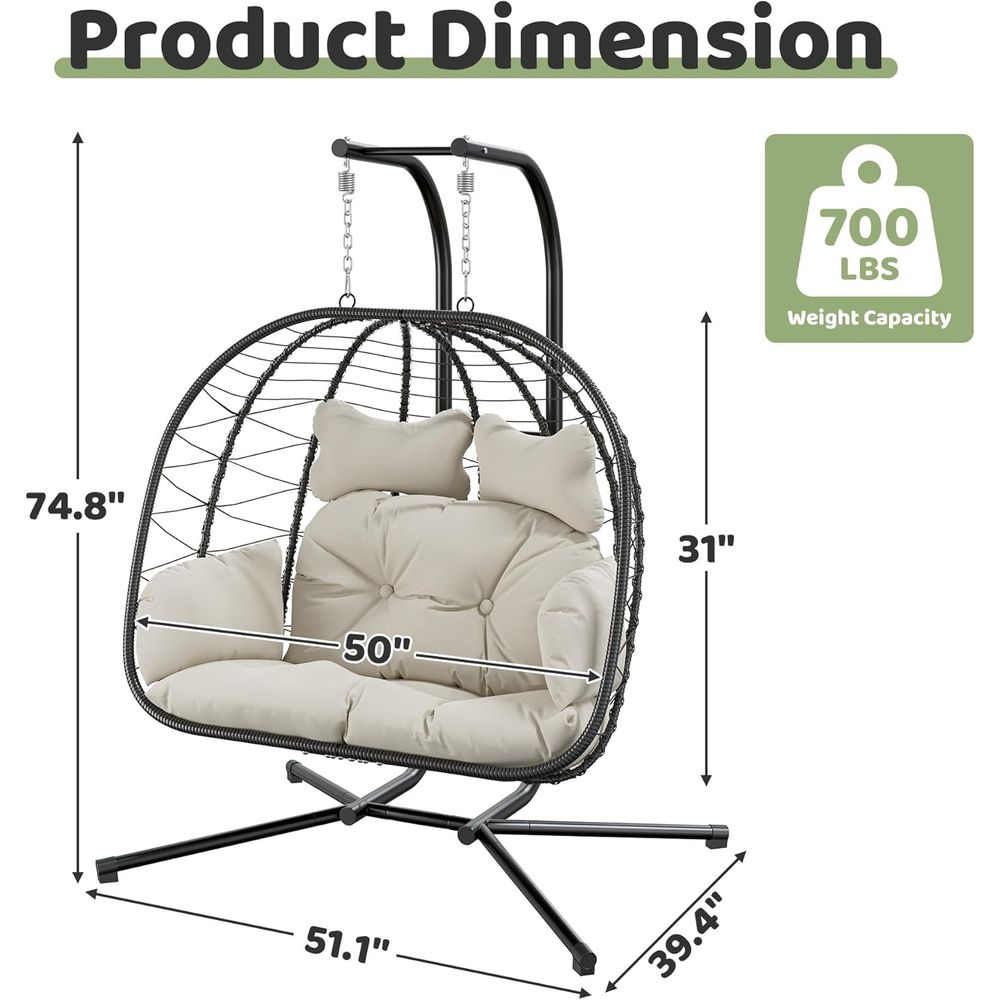 Double Hanging Egg Chair with  - Hanging Egg Chair ulasan dan harga