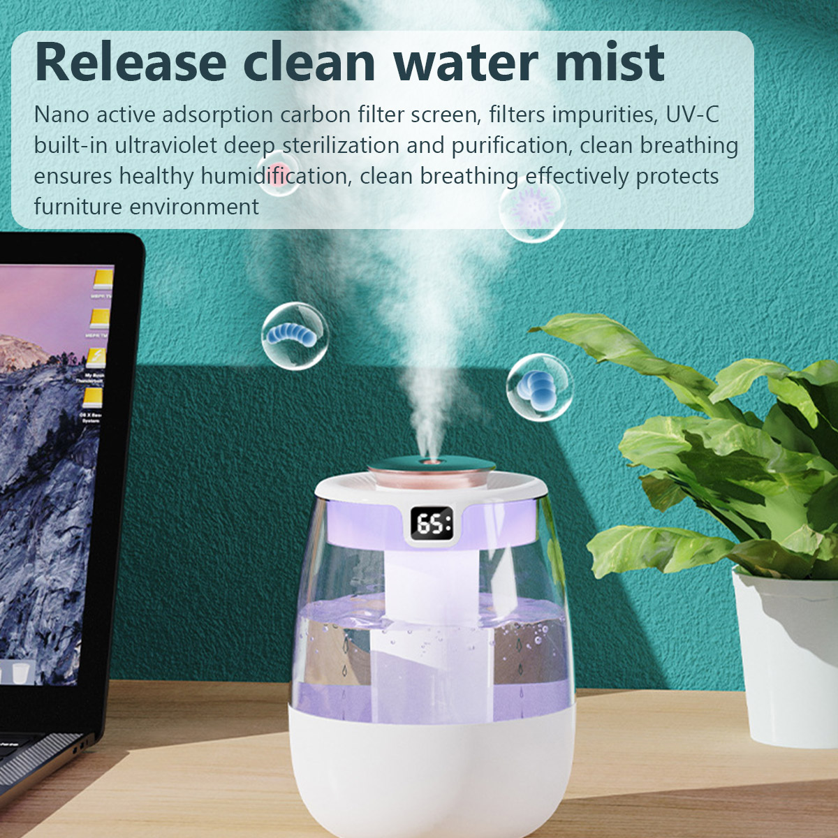 1.3L Air Humidifier Double Spr - Outdoor Furniture Oil ulasan dan harga