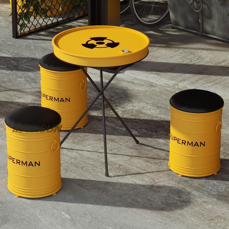 Creative Wrought Iron Oil Drum - Outdoor Furniture Oil ulasan dan harga