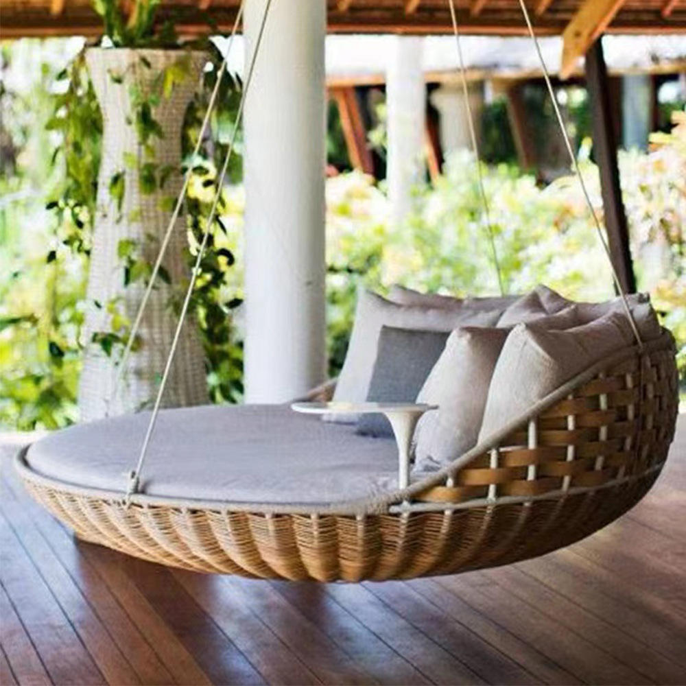 Outdoor Hanging Daybed Round W - Outdoor Daybed Sofa ulasan dan harga