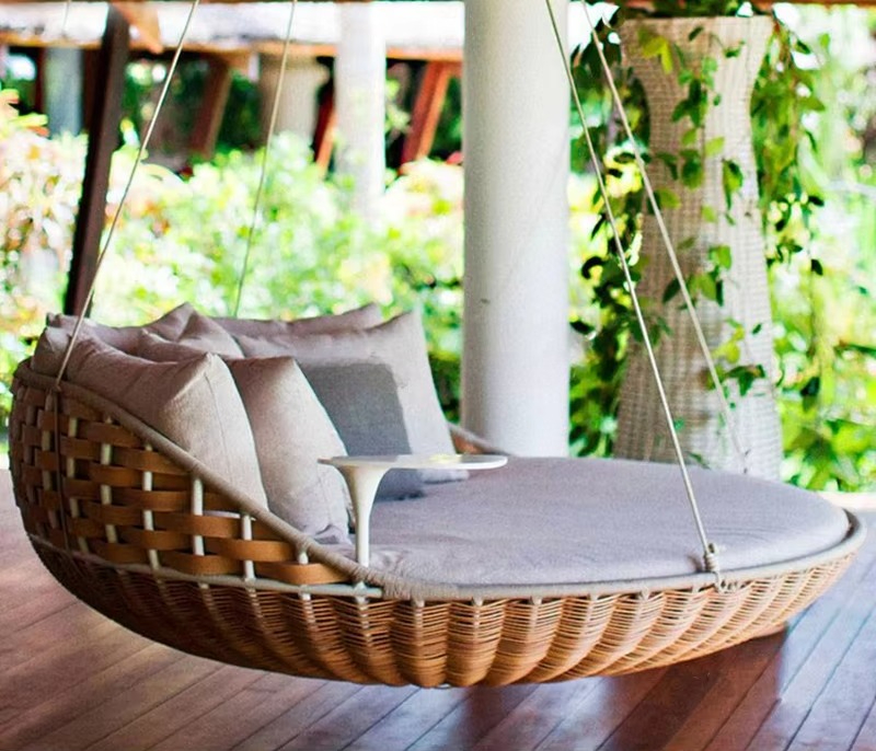 Outdoor Hanging Daybed Round W - Outdoor Daybed Sofa ulasan dan harga