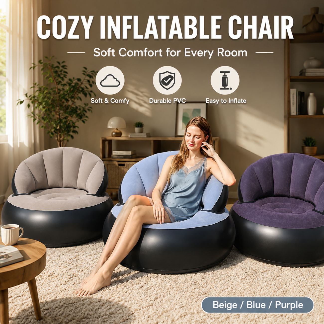 Inflatable Chair for Adults, F - Outdoor Furniture Philippines ulasan dan harga