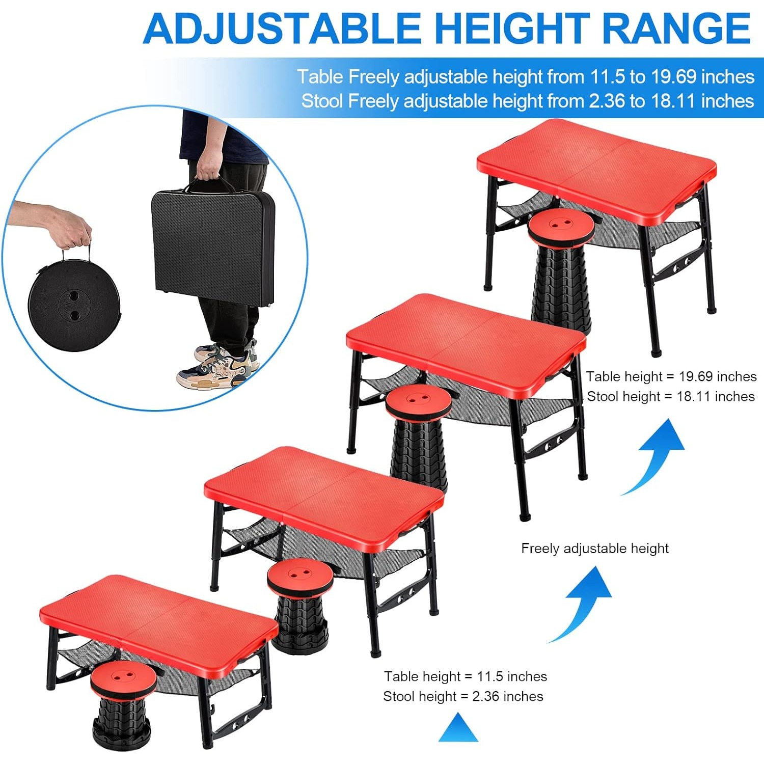 Retractable Folding Table & St - Outdoor Daybed Sofa ulasan dan harga
